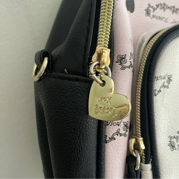 Betsey Johnson Backpack Pink, White & Black - Picture 5 of 16